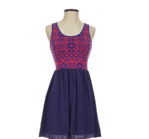 Skies Are Blue Scoop Neck Fit And Flare Tank Dress Size SP